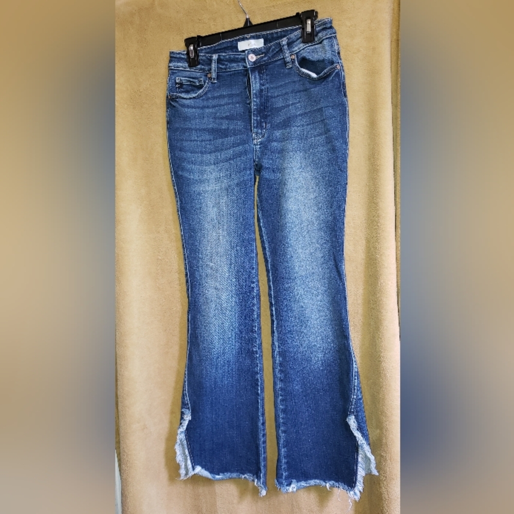 KanCan Distressed Blue Flare Jeans